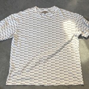 Burberry multi color logo tshirt medium